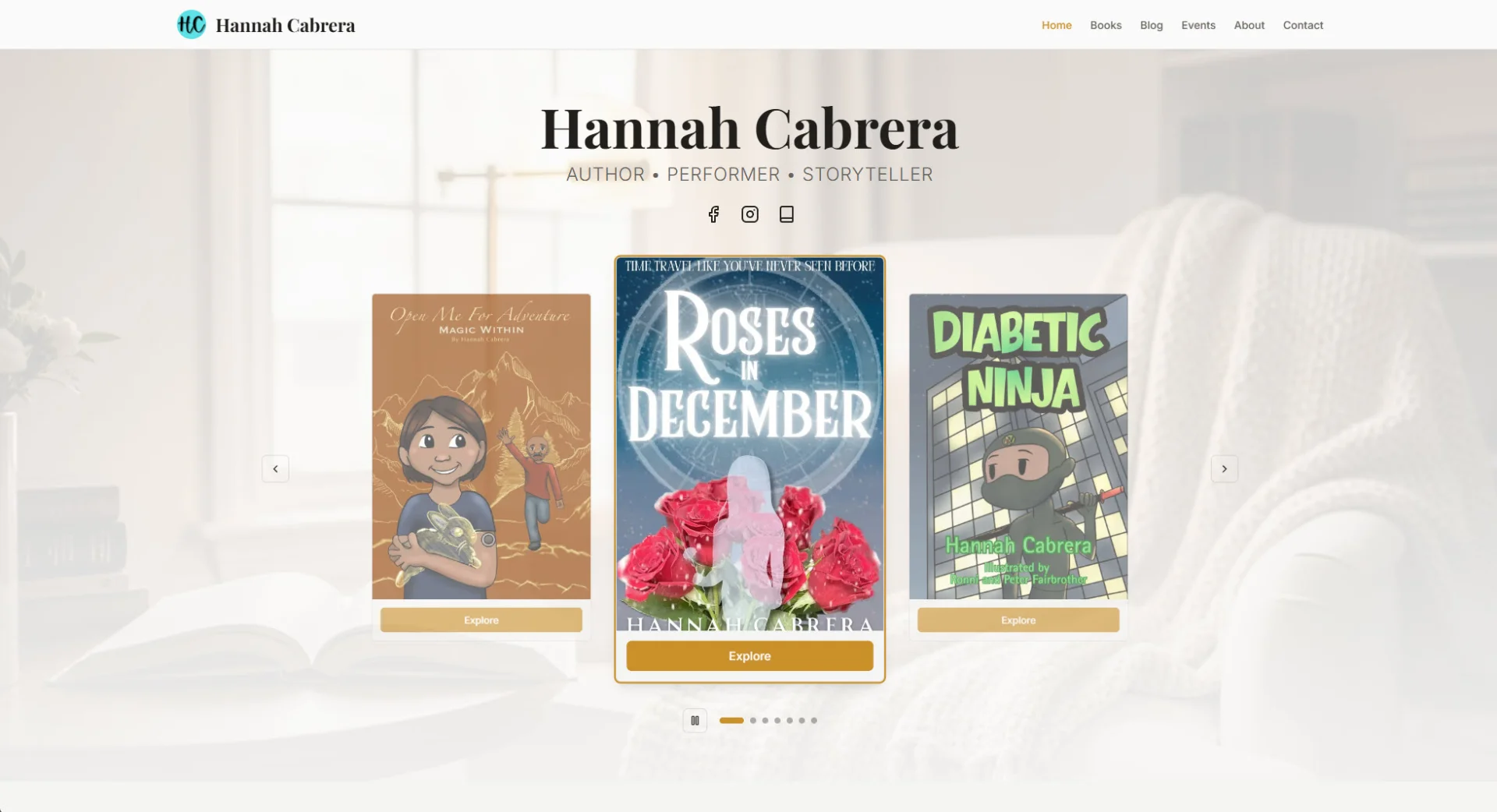 Hannah Cabrera - Indie Author Site