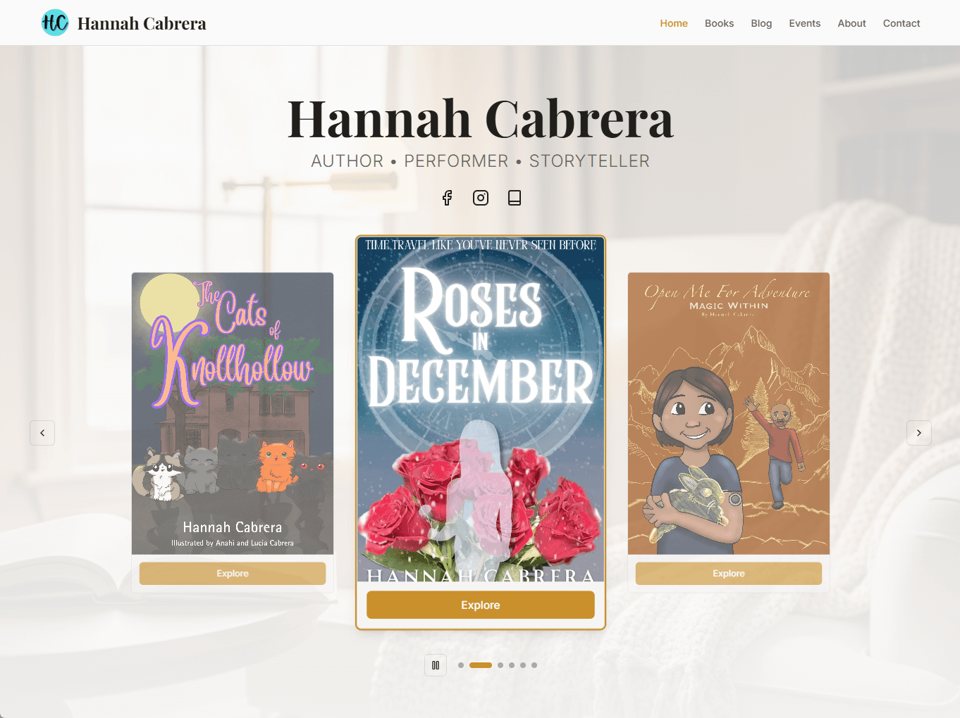 Hannah Cabrera - Indie Author Site